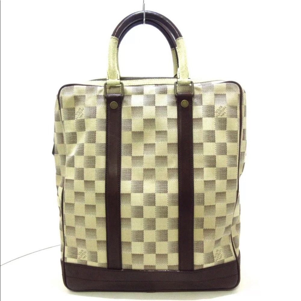 Auth Louis Vuitton cabas lune Damier runway limited edition